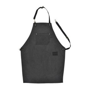 Barber Baking Coffee Shop Gardening Thickened Canvas Apron (Option: Black-Free Size)