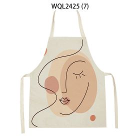 Simple Fabric Apron Kitchen Antifouling Work Clothes (Option: WQL2425 7-47 38cm)