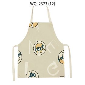 Anti-fouling Cartoon Apron Kitchen Printing Sleeveless Blouse (Option: WQL2373 12-68 55cm)