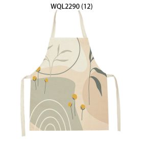 Simple Fabric Apron Kitchen Antifouling Work Clothes (Option: WQL2290 12-47 38cm)