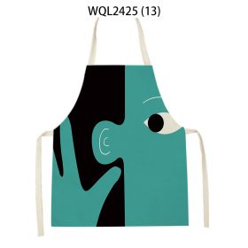 Simple Fabric Apron Kitchen Antifouling Work Clothes (Option: WQL2425 13-68 55cm)