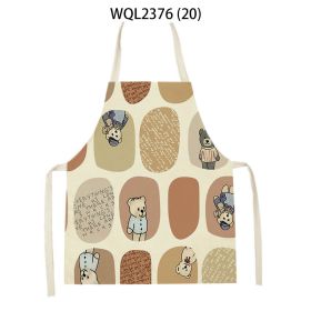 Anti-fouling Cartoon Apron Kitchen Printing Sleeveless Blouse (Option: WQL2376 20-47 38cm)