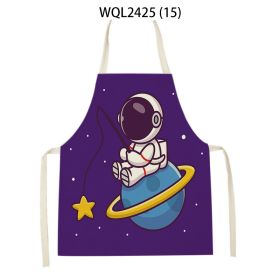 Simple Fabric Apron Kitchen Antifouling Work Clothes (Option: WQL2425 15-68 55cm)