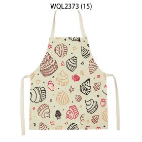 Anti-fouling Cartoon Apron Kitchen Printing Sleeveless Blouse (Option: WQL2373 15-68 55cm)