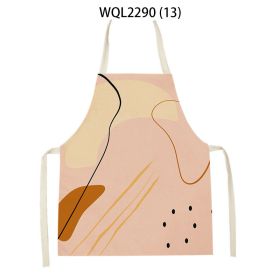 Simple Fabric Apron Kitchen Antifouling Work Clothes (Option: WQL2290 13-47 38cm)