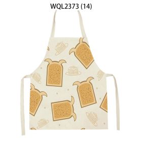 Anti-fouling Cartoon Apron Kitchen Printing Sleeveless Blouse (Option: WQL2373 14-68 55cm)