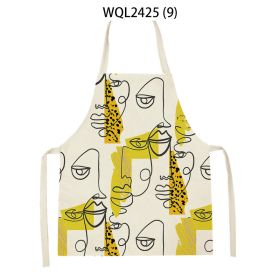 Simple Fabric Apron Kitchen Antifouling Work Clothes (Option: WQL2425 9-68 55cm)