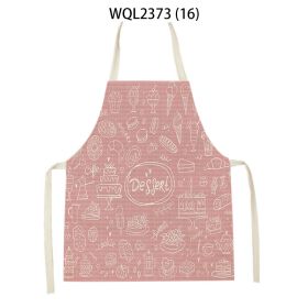 Anti-fouling Cartoon Apron Kitchen Printing Sleeveless Blouse (Option: WQL2373 16-47 38cm)