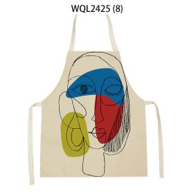 Simple Fabric Apron Kitchen Antifouling Work Clothes (Option: WQL2425 8-68 55cm)