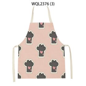 Anti-fouling Cartoon Apron Kitchen Printing Sleeveless Blouse (Option: WQL2376 3-47 38cm)