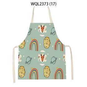 Anti-fouling Cartoon Apron Kitchen Printing Sleeveless Blouse (Option: WQL2373 17-68 55cm)