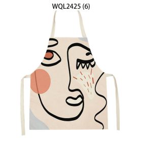 Simple Fabric Apron Kitchen Antifouling Work Clothes (Option: WQL2425 6-47 38cm)