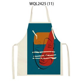 Simple Fabric Apron Kitchen Antifouling Work Clothes (Option: WQL2425 11-47 38cm)