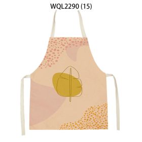 Simple Fabric Apron Kitchen Antifouling Work Clothes (Option: WQL2290 15-68 55cm)