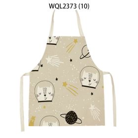 Anti-fouling Cartoon Apron Kitchen Printing Sleeveless Blouse (Option: WQL2373 10-68 55cm)