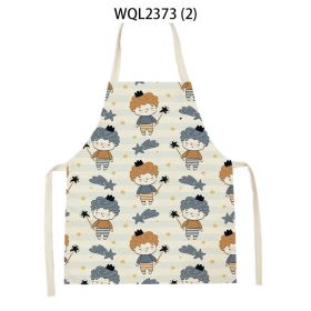 Anti-fouling Cartoon Apron Kitchen Printing Sleeveless Blouse (Option: WQL2373 2-47 38cm)