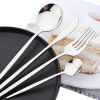 Commercial & Household 24Pcs Dinnerware Set Stainless Steel Flatware Tableware