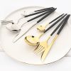 Commercial & Household 24Pcs Dinnerware Set Stainless Steel Flatware Tableware