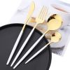 Commercial & Household 24Pcs Dinnerware Set Stainless Steel Flatware Tableware